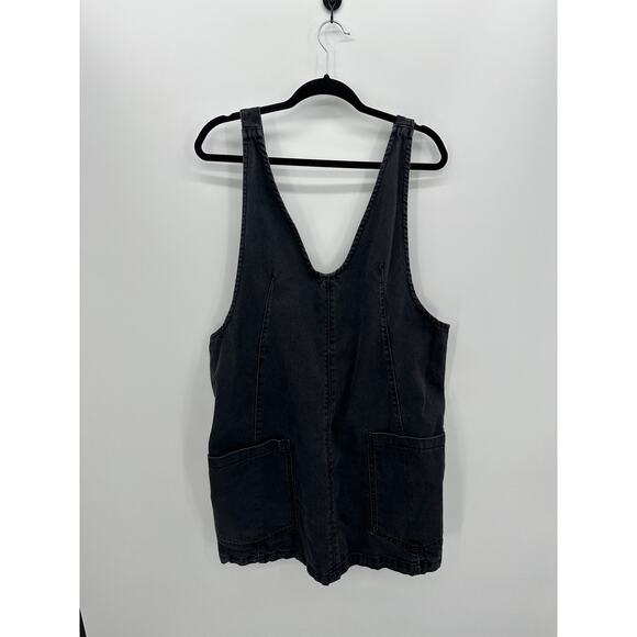 Free People We The Free High Roller Skirtall Womens XL Black Denim Dress - Picture 1 of 9